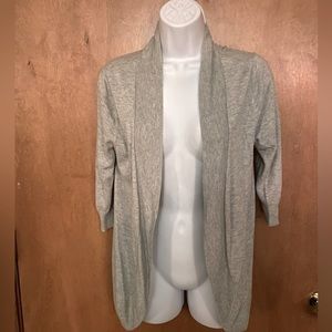 Heather gray open front cardigan size M